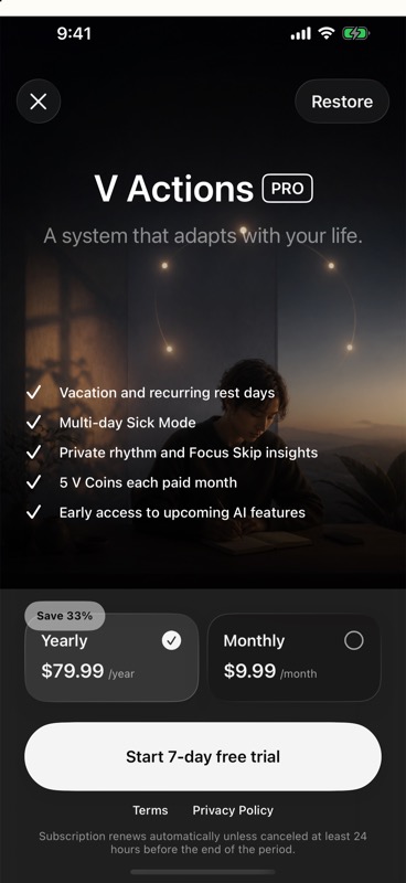 V Actions Pro — light